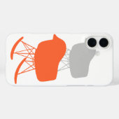 ミッドセンチュリーグレーパターンチェアシルエット Case-Mate iPhoneケース (裏面 (横))