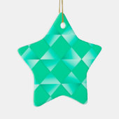 ミッドセンチュリーサテンダイヤモンド – ロビンの卵色 セラミックオーナメント (右)