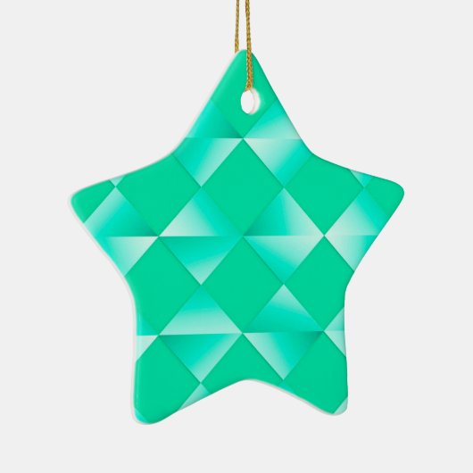 ミッドセンチュリーサテンダイヤモンド – ロビンの卵色 セラミックオーナメント (右)