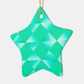 ミッドセンチュリーサテンダイヤモンド – ロビンの卵色 セラミックオーナメント (左)