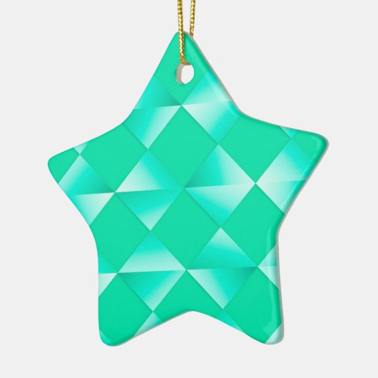 ミッドセンチュリーサテンダイヤモンド – ロビンの卵色 セラミックオーナメント (左)