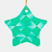 ミッドセンチュリーサテンダイヤモンド – ロビンの卵色 セラミックオーナメント (裏面)