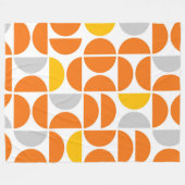 ミッドセンチュリーサニータイル フリースブランケット (正面(横))