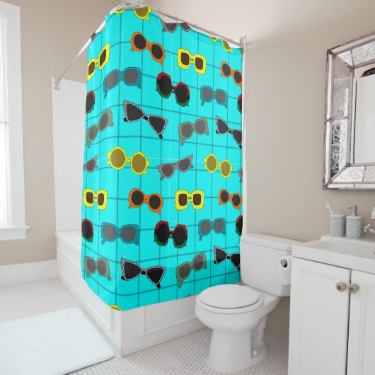 ミッドセンチュリーサングラスモダンズ シャワーカーテン (インサイチュ)