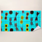 ミッドセンチュリーサングラスモダンズ ビーチタオル (正面)