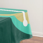 ミッドセンチュリーサークルスターバストティール(緑がかった色) テーブルクロス (インサイチュ)