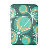 ミッドセンチュリーサークルスターバストティール(緑がかった色) バスマット (正面縦)