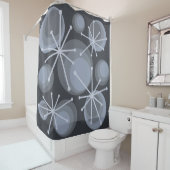 ミッドセンチュリーサークルスターバスト石板 シャワーカーテン (インサイチュ)
