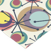 ミッドセンチュリーサークルスターバスト カラフル ショートテーブルランナー (コーナー)