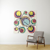 ミッドセンチュリーサークルスターバスト カラフル タペストリー (インサイチュ)