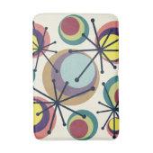 ミッドセンチュリーサークルスターバスト カラフル バスマット (正面縦)