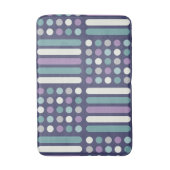 ミッドセンチュリーサークル線パープルターコイズ バスマット (正面縦)