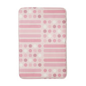 ミッドセンチュリーサークル線ピンクバニラ バスマット (正面縦)