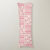 ミッドセンチュリーサークル線ピンクバニラ ボディピロー (正面縦)
