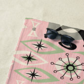 ミッドセンチュリーシャメッセンネコ抽象芸術©studioxtine ビーチタオル (インサイチュ)