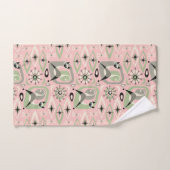 ミッドセンチュリーシャメネコ抽象芸術 バスタオルセット (ハンドタオル)