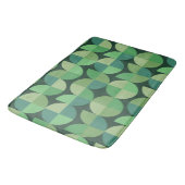 ミッドセンチュリージオメトリグリーンティール（緑がかった色）パターン バスマット (アングル)