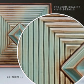 ミッドセンチュリージオメトリックエレガンス自然ティール(緑がかった色) タイル