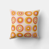 ミッドセンチュリージオメトリックオレンジの円パターン クッション (裏面)