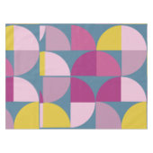 ミッドセンチュリージオメトリックデザイン紫イエローブルー テーブルクロス (正面(横))
