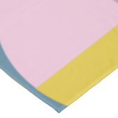 ミッドセンチュリージオメトリックデザイン紫イエローブルー テーブルクロス (アングル)