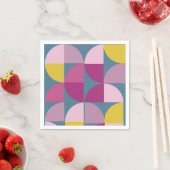 ミッドセンチュリージオメトリックデザイン スタンダードカクテルナプキン (インサイチュ)