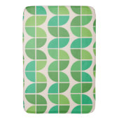 ミッドセンチュリージオメトリックミントライムグリーンパターン バスマット (正面縦)