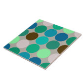 ミッドセンチュリージャイアントドット、ターコイズ、グレー タイル (側面)