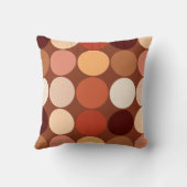 ミッドセンチュリージャイアントドット、チョコレートブラウン&タン クッション (裏面)