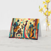 ミッドセンチュリージャズエイジカルテット カード (黄色い花)