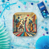 ミッドセンチュリージャズエイジカルテット ペーパープレート (パーティー)