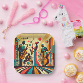 ミッドセンチュリージャズエイジカルテット ペーパープレート (パーティー)