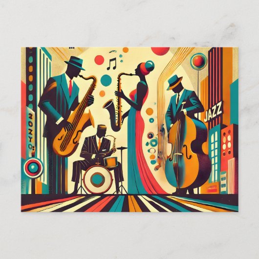 ミッドセンチュリージャズエイジカルテット ポストカード (正面)