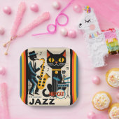 ミッドセンチュリージャズエイジヘルキャットブラックキャット ペーパープレート (パーティー)