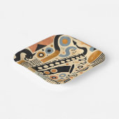 ミッドセンチュリージャズエイジミニマリストアートサクソフォン ペーパープレート (傾斜あり)