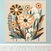 ミッドセンチュリースカンジガーデン キャンバスプリント (インサイチュ (ウッドフロア))