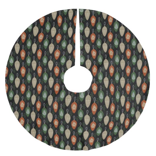 ミッドセンチュリースカンジナビアオーナメント ブラッシュドポリエステルツリースカート (正面)