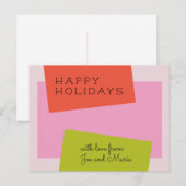 ミッドセンチュリースクリプトホリデーポストカード ポストカード (正面/裏面)