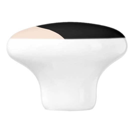 ミッドセンチュリースタイルのかわいい黒猫 セラミックノブ (側面)