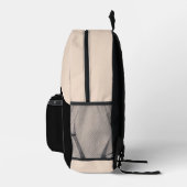 ミッドセンチュリースタイルのかわいい黒猫 プリントバックパック (右)