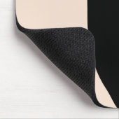 ミッドセンチュリースタイルのかわいい黒猫 マウスパッド (コーナー)