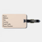 ミッドセンチュリースタイルのかわいい黒猫 ラゲッジタグ (裏面横)