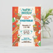 ミッドセンチュリースタイルカクテルパーティの招待状 招待状 (スタンド正面)