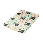 ミッドセンチュリースターバストと黒原猫 バスマット (アングル)