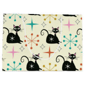 ミッドセンチュリースターバストと黒原猫 ラージペーパーバッグ (裏面)