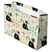 ミッドセンチュリースターバストと黒原猫 ラージペーパーバッグ (裏面アングル)