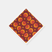 ミッドセンチュリースターバストのパターンレトロ円 スタンダードカクテルナプキン (角)