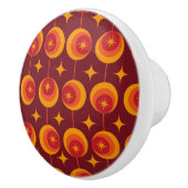 ミッドセンチュリースターバストのパターンレトロ円 セラミックノブ (右)