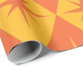 ミッドセンチュリースターバストオンオレンジアンバーダイヤモンド ラッピングペーパー (ロールコーナー)