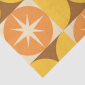 ミッドセンチュリースターバストオンオレンジイエローサークル 薄葉紙 (詳細)